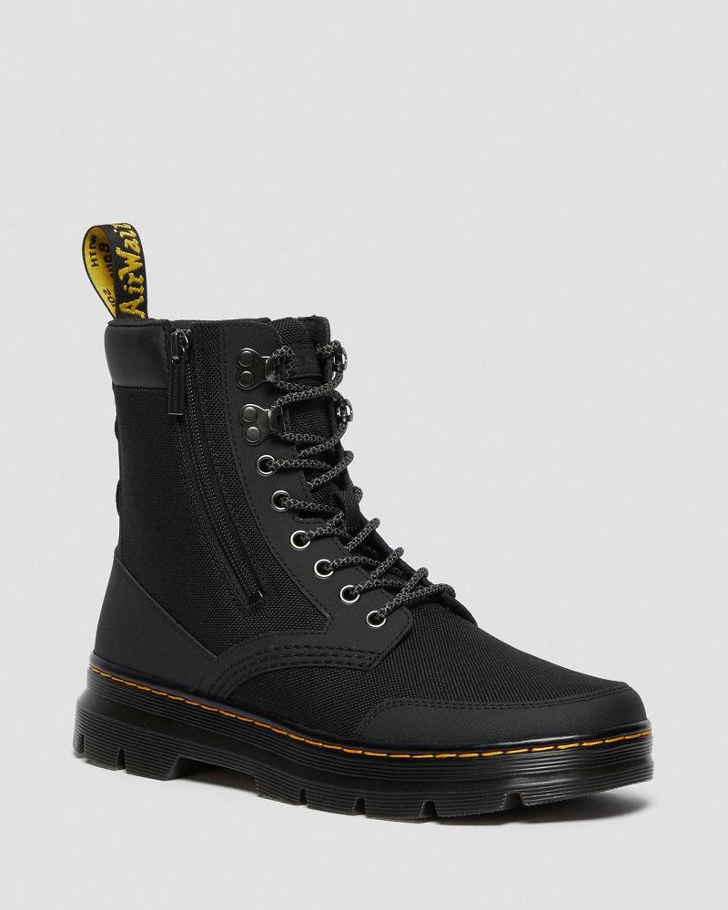 Black Men\'s Dr Martens Combs Zip Ankle Boots | CA 441FDN